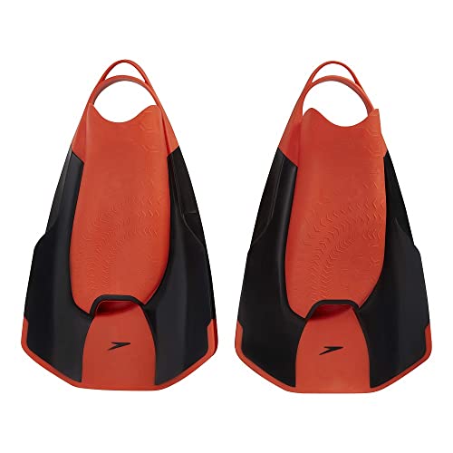 Speedo Unisex Erwachsene Fastskin Kickfin Kick Fin, Schwarz/Siren Rot, 3-4 von Speedo