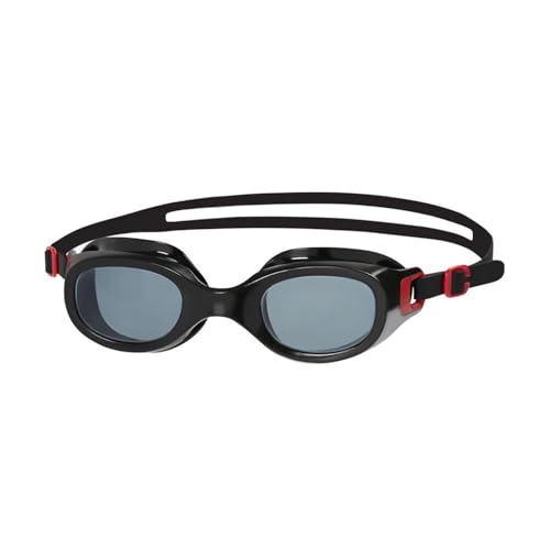 Speedo Unisex Erwachsene Futura Classic Schwimmbrille, Lava Rot/Weiß/Smoke, Einheitsgröße von Speedo