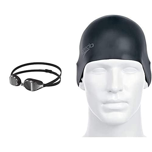 Speedo Unisex Fastskin Speedsocket 2 Mirror Schwimmbrille für Erwachsene & Unisex Geformtes Silikon Badekappe, Schwarz,Einheitsgröße EU Speedo Unisex Fastskin Speedsocket 2 Mirror Schwimmbrille für Erwachsene & Unisex Geformtes Silikon Badekappe, Schwarz,Einheitsgröße EU von Speedo