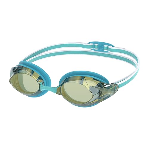 Speedo Vanquisher 3.0 Mirrored Schwimmbrille für Damen, Bachelor Button/Celeste/Gold Mirror, One Size Speedo Vanquisher 3.0 Mirrored Schwimmbrille für Damen, Bachelor Button/Celeste/Gold Mirror, One Size von Speedo