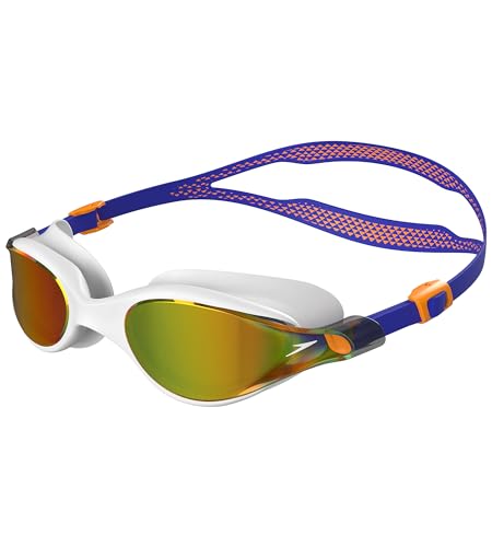 Speedo Unisex V-Class Vue Swimming Goggles | Swim | Eyewear, White/True Cobalt/Maderin Peel/Smoke, One Size Speedo Unisex V-Class Vue Swimming Goggles | Swim | Eyewear, White/True Cobalt/Maderin Peel/Smoke, One Size von Speedo