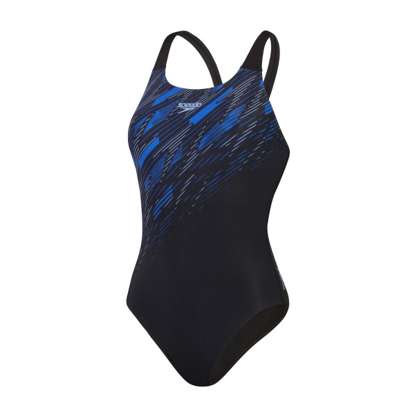 Speedo - Women's Hyperboom Placement Muscleback - Badeanzug Gr 46 schwarz/blau von Speedo