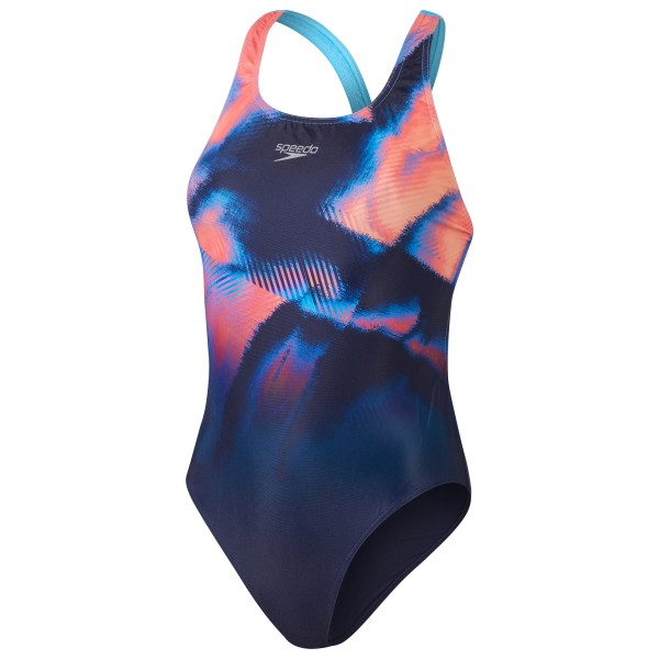 Speedo - Women's Placement Digital Powerback - Badeanzug Gr 44 blau von Speedo