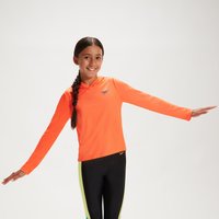 Unisex Rash-Top mit Kapuze und langen Ärmeln für Kinder Orange/Blau von Speedo