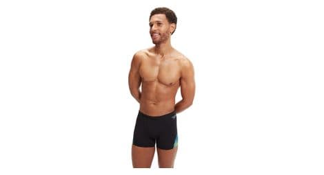 speedo allover digital badeanzug schwarz   blau von Speedo