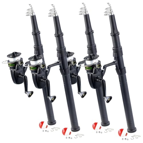 Speeron Angeln: 4er-Set Teleskop-Angelruten für Einsteiger und Reise, bis 150 cm (Angelzubehör, Einsteigerangeln, Picknick) Speeron Angeln: 4er-Set Teleskop-Angelruten für Einsteiger und Reise, bis 150 cm (Angelzubehör, Einsteigerangeln, Picknick) von Speeron