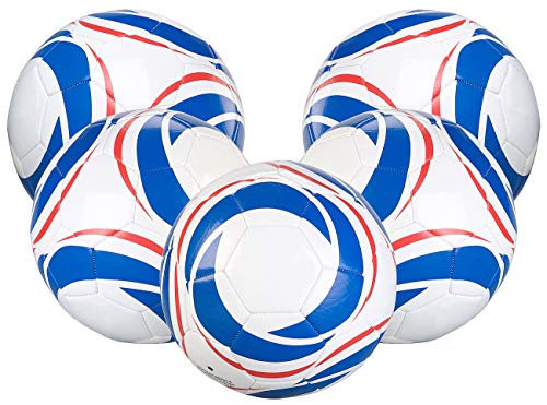 Speeron Wettspielball: 5er-Set Trainings-Fußbälle aus Kunstleder, 20 cm Ø, Größe 4, 390 g (Ball, Volleyball) von Speeron