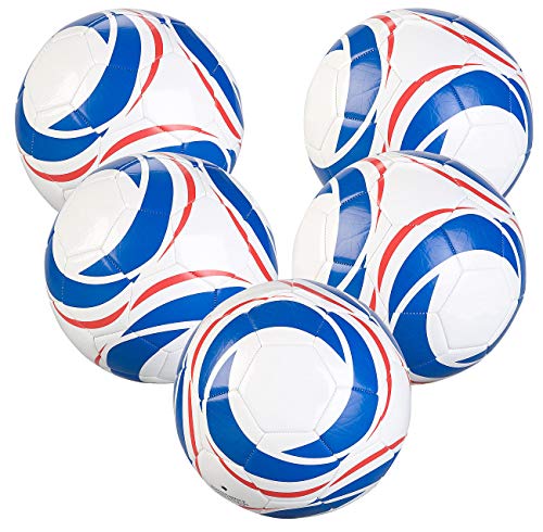 Speeron trainingsfussball: 5er-Set Trainings-Fußball aus Kunstleder, 22 cm Ø, Größe 5, 440 g (Spielball, Ball, Volleyball) von Speeron