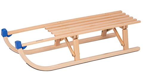 COLINT Holz Klapp-Schlitten Davos - 100 cm - klappbarer Holz Rodelschlitten TÜV geprüft - klassischer Kinderschlitten aus Buchenholz faltbar COLINT Holz Klapp-Schlitten Davos - 100 cm - klappbarer Holz Rodelschlitten TÜV geprüft - klassischer Kinderschlitten aus Buchenholz faltbar von Spetebo