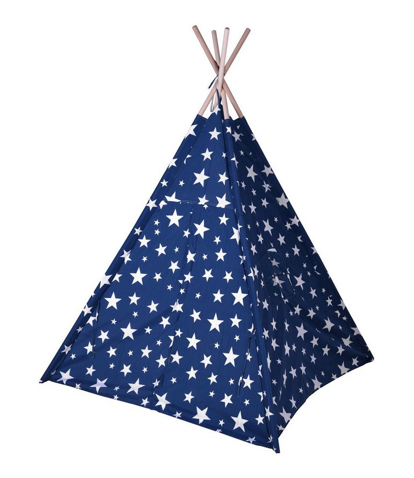 Spetebo Spielzelt Kinder Spielzelt 160 cm - BLAU mit Sternen von Spetebo