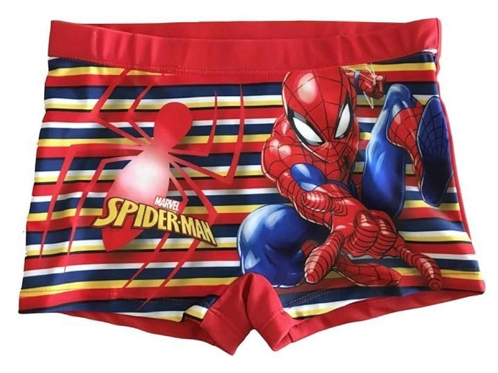 Spiderman Boxer-Badehose MARVEL Badehose Marvel Spiderman Badehose Badeshorts Gr. 104 bis 134 von Spiderman