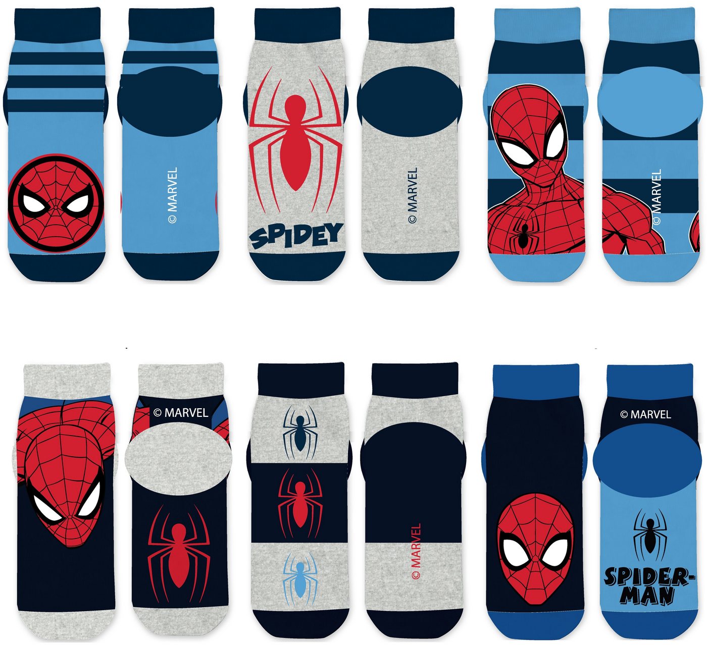 Spiderman Sneakersocken 6x Spiderman kurze Kindersocken Strümpfe Socken Sneaker Kurze Kindersocken Spiderman Sneakersocken 6x Spiderman kurze Kindersocken Strümpfe Socken Sneaker Kurze Kindersocken von Spiderman
