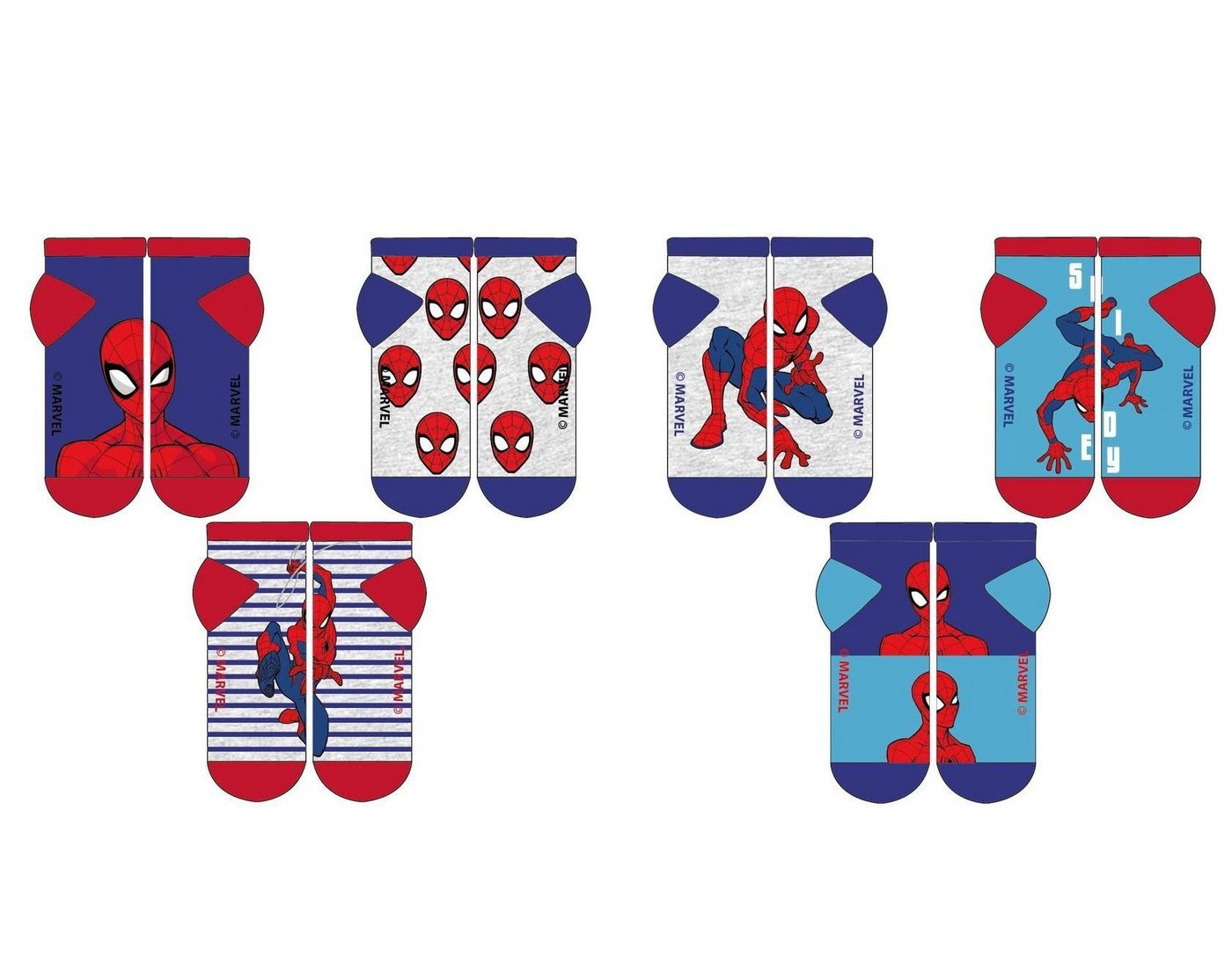 Spiderman Sneakersocken Kinder Sneaker Socken Jungen kurze Strümpfe Spiderman Sneakersocken Kinder Sneaker Socken Jungen kurze Strümpfe von Spiderman