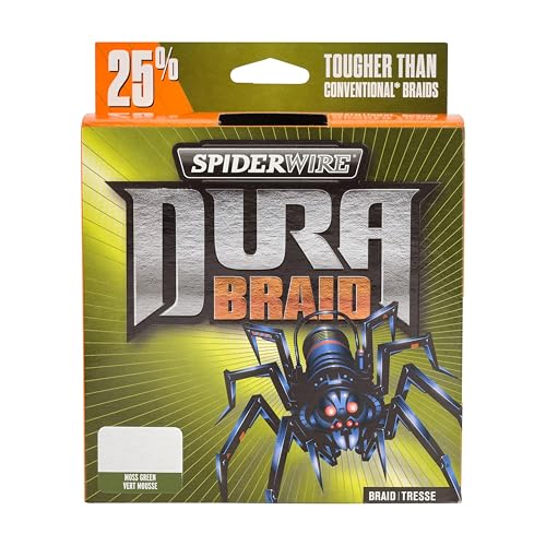 SpiderWire DURA Braid, Angelschnur, Superline, Raubfischangeln, Hecht, Barsch, Zander, Forelle, Unisex, Moosgrün, 0.15mm | 13kg | 28.6lb | 300yd SpiderWire DURA Braid, Angelschnur, Superline, Raubfischangeln, Hecht, Barsch, Zander, Forelle, Unisex, Moosgrün, 0.15mm | 13kg | 28.6lb | 300yd von Spiderwire