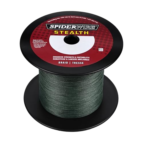 Spiderwire Angelschnur Stealth Braid 1500-yard Spule, Unisex, moosgrün von Spiderwire