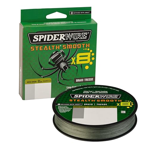 Spiderwire Stealth Superline Angelschnur, Moosgrün – Stealth Smooth, 9 kg – 110 m von Spiderwire