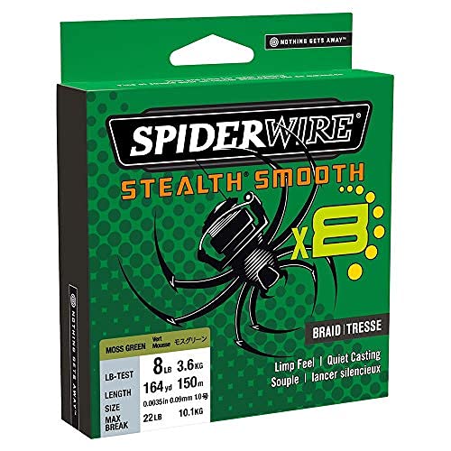 Spiderwire Stealth Smooth 8 New 2020, Blue Camo, 8-Fach geflochtene Schnur mit Mikrobeschichtung, 150m, 0,06mm - 0,39mm, 5,4kg - 46,3kg (150, 0,15mm - 16,5kg) von Spiderwire