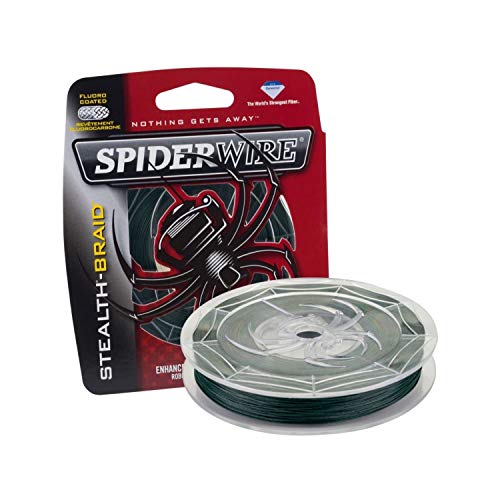 Spiderwire Unisex-Erwachsene 1339758 Stealth Braid Superline Schnurspule, 500 Yards, 0,04 cm Durchmesser, 13,6 kg Bruchfestigkeit, Moosgrün, 30lb-500yd von Spiderwire