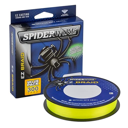 Spiderwire Unisex – Erwachsene EZ Braid Angelschnur, Neongelb, 50lb-300yd von Spiderwire