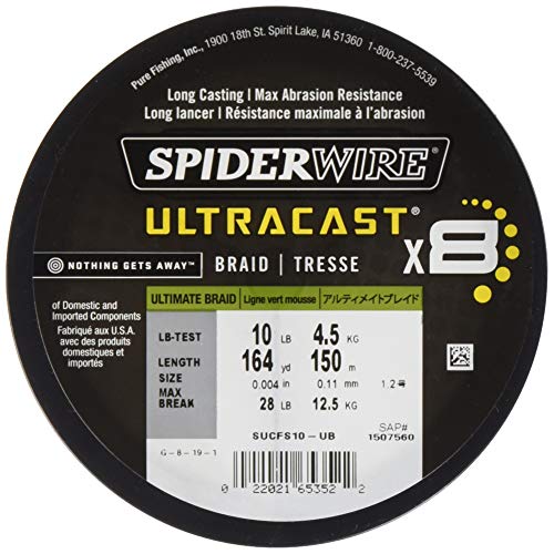 Spiderwire Uni – Erwachsene Ultracast SUCFS15-UB, Ultimate Braid, Moosgrün, 6lb Spiderwire Uni – Erwachsene Ultracast SUCFS15-UB, Ultimate Braid, Moosgrün, 6lb von Spiderwire