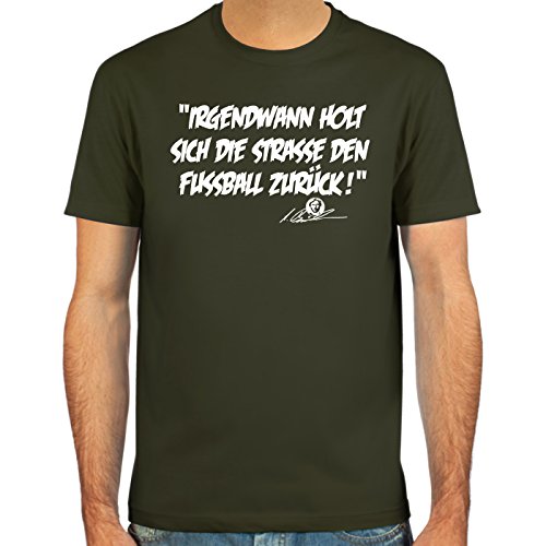 SpielRaum T-Shirt Ansgar Brinkmann, Irgendwann Holt Sich die Straße den Fußball zurück ::: Farbauswahl: SkyBlue, weiß, deepred, schwarz, Oliv oder Navy ::: Größen: S-XXL SpielRaum T-Shirt Ansgar Brinkmann, Irgendwann Holt Sich die Straße den Fußball zurück ::: Farbauswahl: SkyBlue, weiß, deepred, schwarz, Oliv oder Navy ::: Größen: S-XXL von SpielRaum