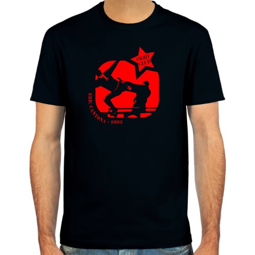 SpielRaum T-Shirt Eric Cantona | Fightclub ::: Farbauswahl: schwarz, Oliv, oder Navy ::: Größen: S-XXL ::: Fußball-Kult von SpielRaum