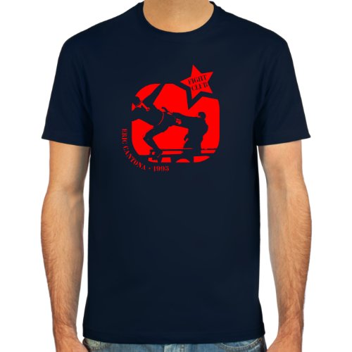 SpielRaum T-Shirt Eric Cantona | Fightclub ::: Farbauswahl: schwarz, Oliv, oder Navy ::: Größen: S-XXL ::: Fußball-Kult von SpielRaum