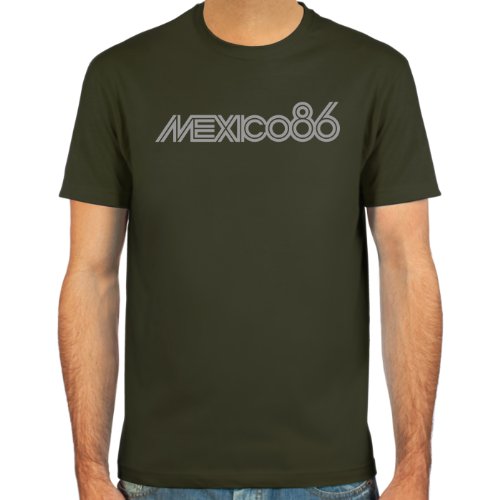 SpielRaum T-Shirt Mexico 86 ::: Farbauswahl: weiß, deepred, schwarz, Oliv oder Navy ::: Größen: S-XXL ::: Fußball-Kult SpielRaum T-Shirt Mexico 86 ::: Farbauswahl: weiß, deepred, schwarz, Oliv oder Navy ::: Größen: S-XXL ::: Fußball-Kult von SpielRaum