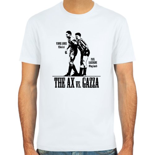 SpielRaum T-Shirt Paul Gascoigne vs. Vinnie Jones ::: Farbauswahl: SkyBlue, Sand, weiß oder deepred ::: Größen: S-XXL ::: Fußball-Kult SpielRaum T-Shirt Paul Gascoigne vs. Vinnie Jones ::: Farbauswahl: SkyBlue, Sand, weiß oder deepred ::: Größen: S-XXL ::: Fußball-Kult von SpielRaum
