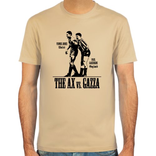 SpielRaum T-Shirt Paul Gascoigne vs. Vinnie Jones ::: Farbauswahl: SkyBlue, Sand, weiß oder deepred ::: Größen: S-XXL ::: Fußball-Kult SpielRaum T-Shirt Paul Gascoigne vs. Vinnie Jones ::: Farbauswahl: SkyBlue, Sand, weiß oder deepred ::: Größen: S-XXL ::: Fußball-Kult von SpielRaum