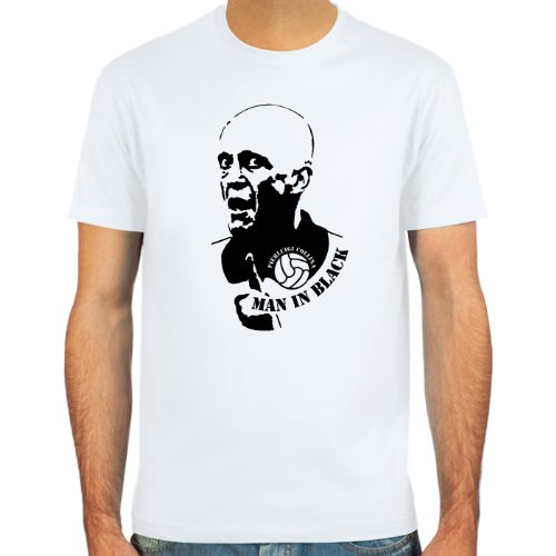 SpielRaum T-Shirt Pierluigi Collina ::: Farbauswahl: SkyBlue, Sand, weiß oder deepred ::: Größen: S-XXL ::: Fußball-Kult SpielRaum T-Shirt Pierluigi Collina ::: Farbauswahl: SkyBlue, Sand, weiß oder deepred ::: Größen: S-XXL ::: Fußball-Kult von SpielRaum