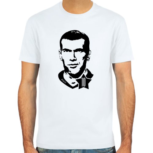 SpielRaum T-Shirt Zinedine Zidane ::: Farbauswahl: SkyBlue, Sand, Weiß oder Deepred ::: Größen: S-XXL ::: Fußball-Kult SpielRaum T-Shirt Zinedine Zidane ::: Farbauswahl: SkyBlue, Sand, Weiß oder Deepred ::: Größen: S-XXL ::: Fußball-Kult von SpielRaum
