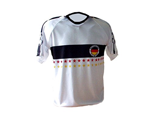 Spielfussballshop Deutschland Trikot Stars mit Wunschname Nummer Kinder Größe 128 von Spielfussballshop