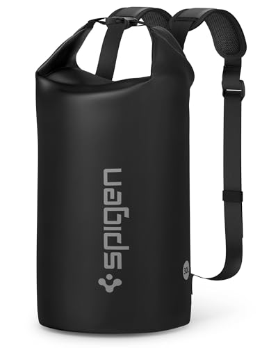 Spigen Aqua Shield Wasserdichte Tasche 30L Dry Bag wasserfester Rucksack Beutel für Strand, Schwimmen, Camping, Bootfahren, Kajakfahren -Schwarz Spigen Aqua Shield Wasserdichte Tasche 30L Dry Bag wasserfester Rucksack Beutel für Strand, Schwimmen, Camping, Bootfahren, Kajakfahren -Schwarz von Spigen