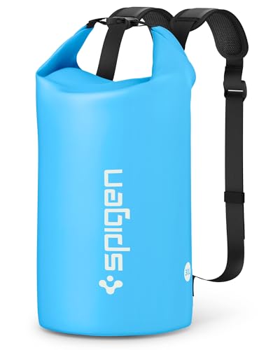 Spigen Aqua Shield wasserdichte Tasche 30L Dry Bag wasserfester Rucksack Beutel für Strand, Schwimmen, Camping, Bootfahren, Kajakfahren -Sea Blue von Spigen