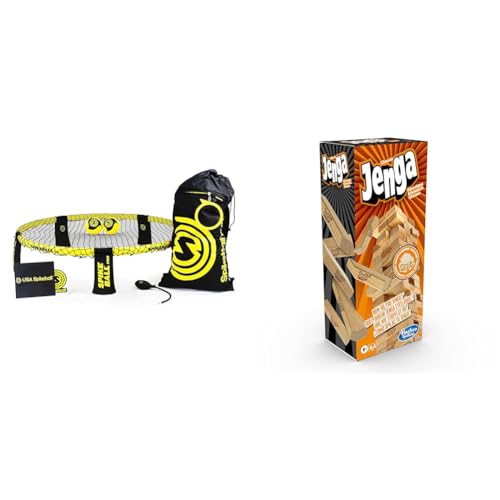 Spikeball Pro Kit - Mit verbessertem & Hasbro Gaming Jenga Classic, Children's Game That Promotes The Speed of Reaction, from 6 Years von Spikeball