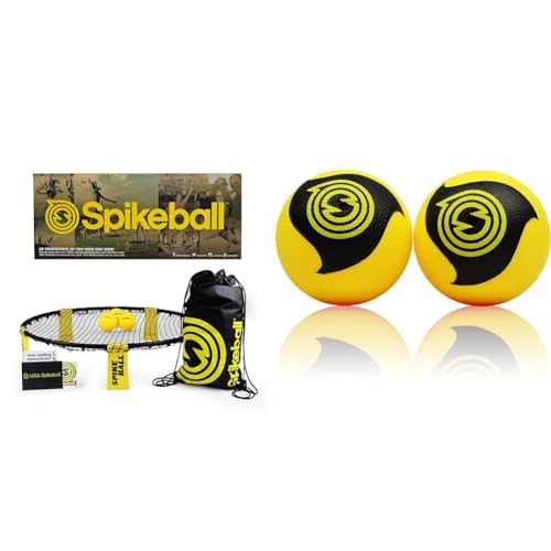 Spikeball-Set mit 3 Bällen - Zum Spielen im Freien im Haus & Extra Ball Packs - Profi-Bälle (2 Stück) von Spikeball
