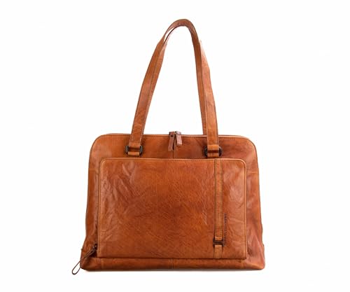 Spikes & Sparrow Leder Laptop-Schultertasche Billie, Brandy Spikes & Sparrow Leder Laptop-Schultertasche Billie, Brandy von Spikes & Sparrow