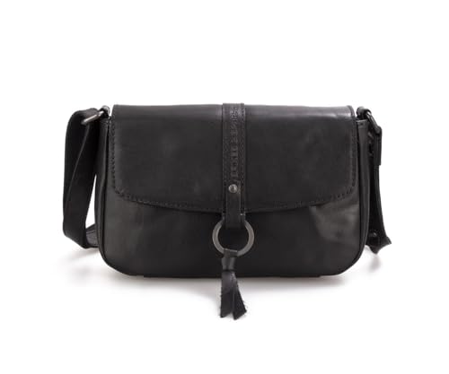 Spikes & Sparrow Leather Cross Body flap bag - Coyote - Black Spikes & Sparrow Leather Cross Body flap bag - Coyote - Black von Spikes & Sparrow