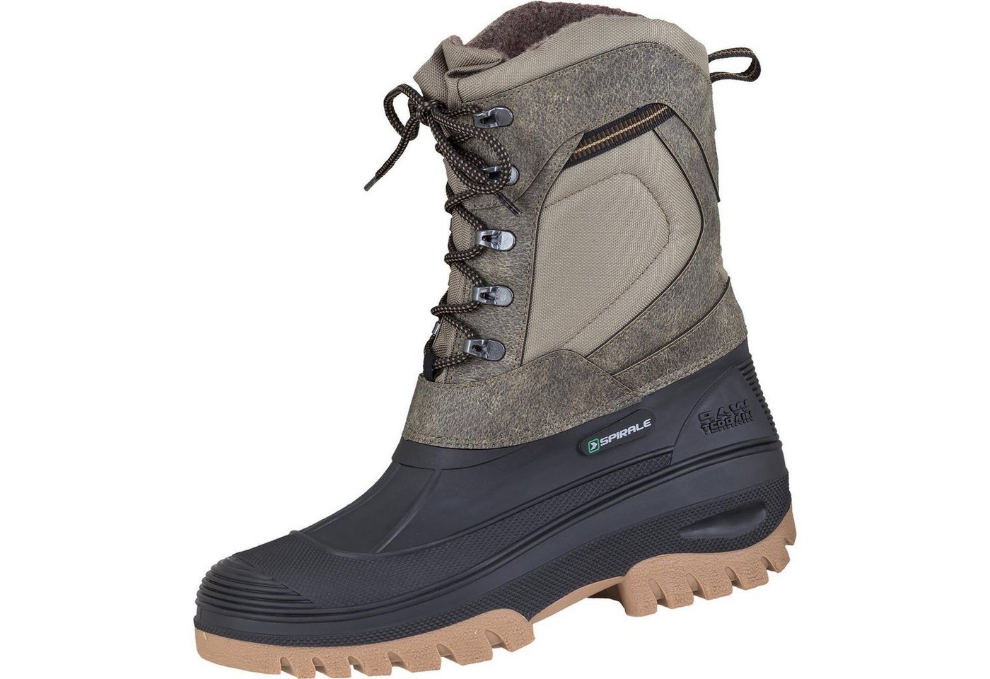 Spirale Stiefel schwarz/beige gefüttert Gummistiefel von Spirale