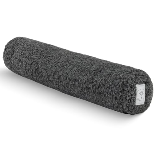 Merino Schafwolle Yoga Bolster | Yogarolle mit Bio-Buchweizenschalen | Einstellbare Füllung | Weiche Naturwolle Waschbarer Bezug | Reisefreundlich | Mit Tragetasche | Runde 70x13cm - Graphit Merino Schafwolle Yoga Bolster | Yogarolle mit Bio-Buchweizenschalen | Einstellbare Füllung | Weiche Naturwolle Waschbarer Bezug | Reisefreundlich | Mit Tragetasche | Runde 70x13cm - Graphit von Spirit Love