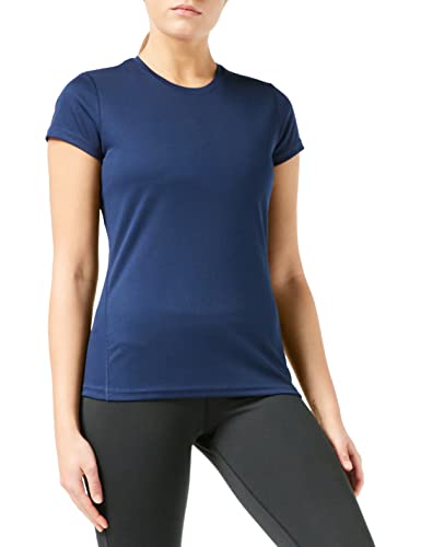Result Damen Quick Dry Super Soft Short Sleeve T-Shirt, Navy, Medium von Result