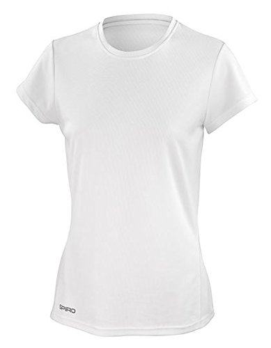 Spiro Damen Quick Dry Super Soft Short Sleeve T-Shirt, weiß, XS Spiro Damen Quick Dry Super Soft Short Sleeve T-Shirt, weiß, XS von Result