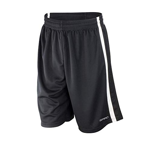 Spiro Herren-Basketball-Shorts, schnelltrocknend, Schwarz (schwarz/weiß), Gr. 4XL Spiro Herren-Basketball-Shorts, schnelltrocknend, Schwarz (schwarz/weiß), Gr. 4XL von Spiro