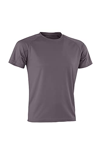 Spiro Herren Performance Aircool T-Shirt, Grau, Größe L von Spiro