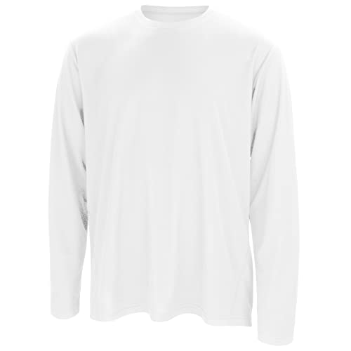 Spiro Herren Quick Dry Performance Langarm T-Shirt, Weiß, Größe L Spiro Herren Quick Dry Performance Langarm T-Shirt, Weiß, Größe L von Result