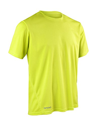 Spiro Herren Quick Dry Waterproof Short Sleeve T-Shirt, Lime, XXL von Result