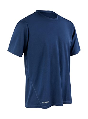 Spiro Schnell trocknendes, wasserdichtes, kurzärmeliges T-Shirt für Herren. XL navy von Result