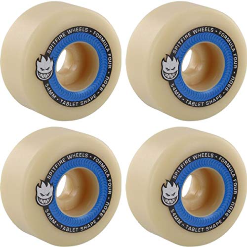 Spitfire Wheels Formula Four Skateboard-Räder, 54 mm, 99a, natur/blau, 4 Stück Spitfire Wheels Formula Four Skateboard-Räder, 54 mm, 99a, natur/blau, 4 Stück von Spitfire Wheels