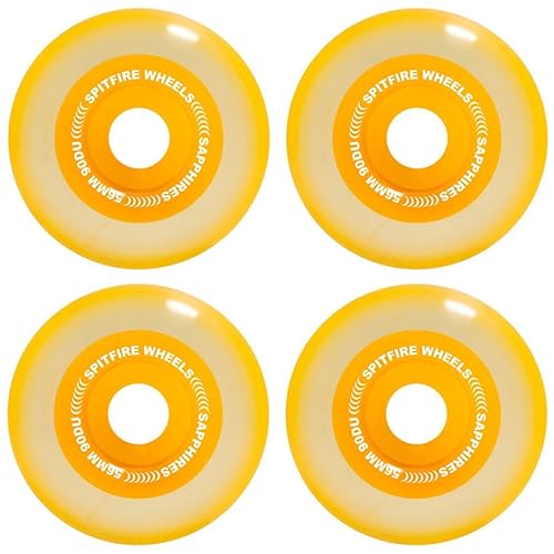 Spitfire Skateboard-Räder, 56 mm, 90 A, Saphir, konisch, Neonorange von Spitfire